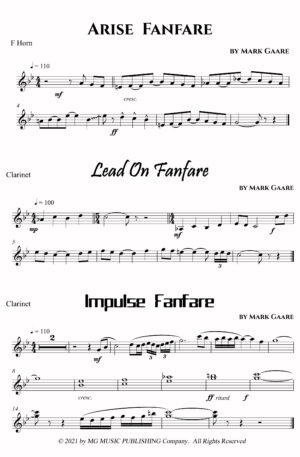 Fanfare Trio for Marching or Concert Band