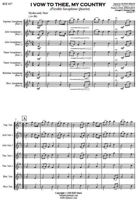 627 FC I Vow to Thee My Country Flexible Saxophone Quartet SAMPLE Page 001.pdf