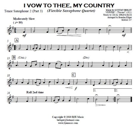627 FC I Vow to Thee My Country Flexible Saxophone Quartet SAMPLE Page 003.pdf