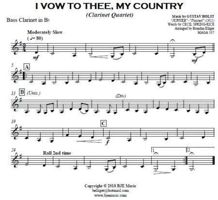 339 I Vow to Thee My Country Clarinet Quartet SAMPLE Page 003.pdf