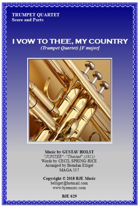 629 FC I Vow To Thee My Country Trumpet Quartet