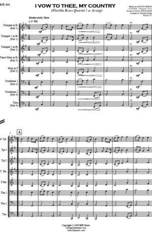 I Vow To Thee My Country [Jupiter] – Flexible Brass Quartet or Group