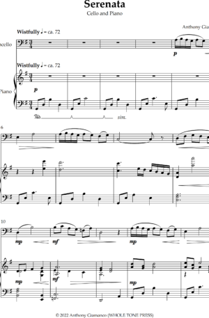 SERENATA – cello/piano
