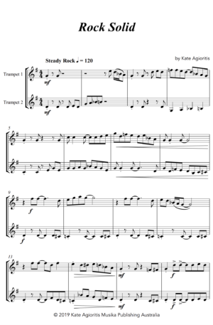 Rock Solid for Trumpet Duet