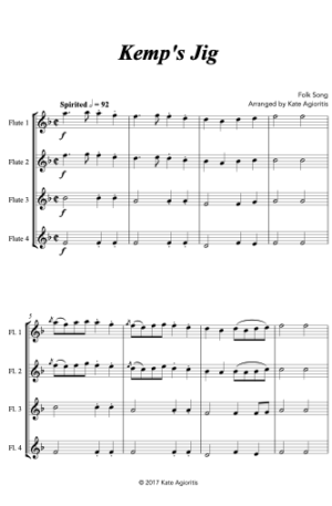 Kemp’s Jig – Flute Quartet