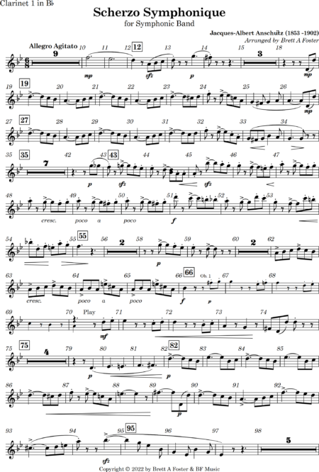 Scherzo Symphonique by Anschutz Clarinet 1 in Bb 0001