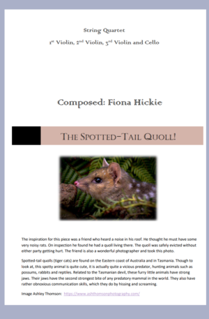 The Spotted-Tail Quoll – String Quartet