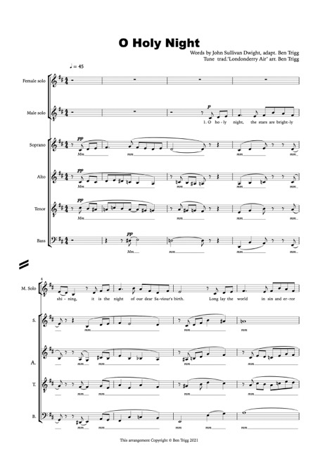 O Holy Night - SATB Sheet music for Soprano, Alto, Baritone (Choral)
