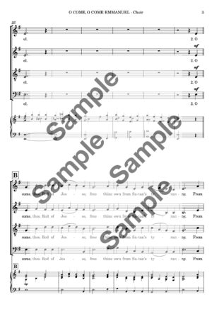 O Come, O Come Emmanuel – SATB, String 4tet, 2 flexible wind (Score and Parts)