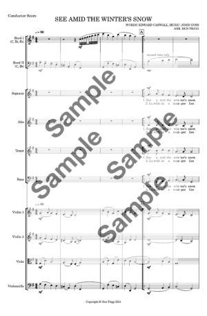See Amid The Winter’s Snow – SATB, String 4tet, 2 flexible wind (Score and Parts)