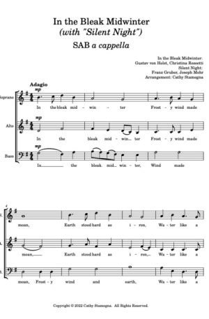 In the Bleak Midwinter (with “Silent Night”) SATB, SAB, SSA, TTB a cappella