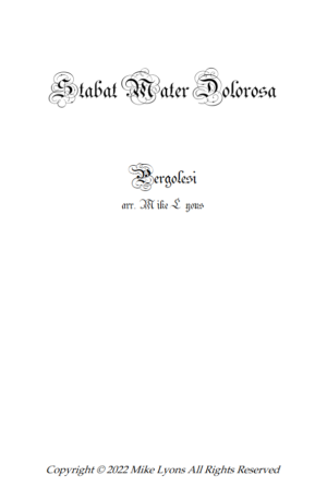 Brass Septet – Stabat Mater (Pergolesi)