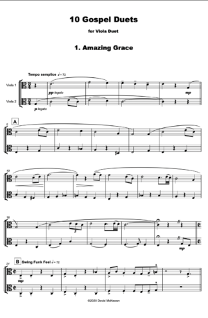 10 Gospel Duets for Viola