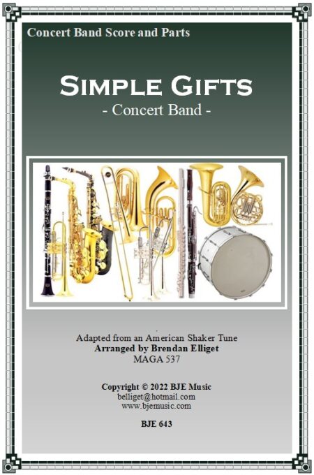 643 FC Simple Gifts Eb to F Concert Band 2022