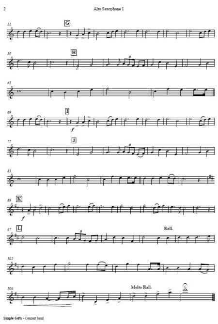 643 Simple Gifts Eb to F Concert Band 2022 v2 Sample page 004
