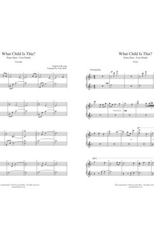 What Child Is This? – Early Intermediate Piano Duet