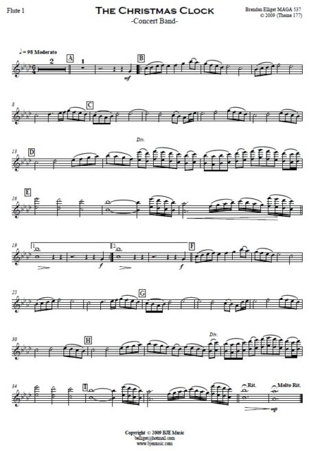 590 The Christmas Clock Concert Band Sample page 03