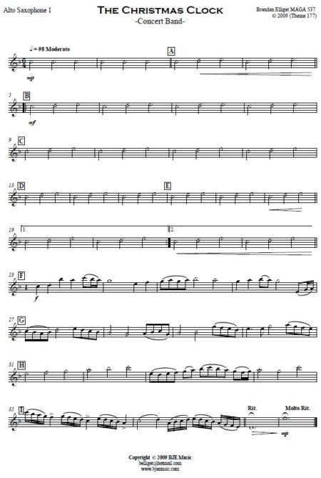 590 The Christmas Clock Concert Band Sample page 04