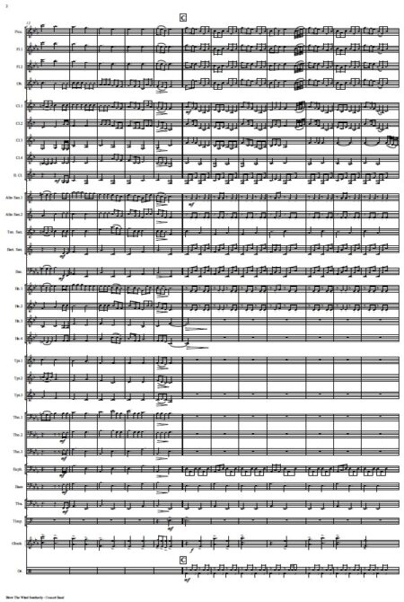 649 FC Blow The Wind Southerly Eb f CONCERT BAND sample page 02