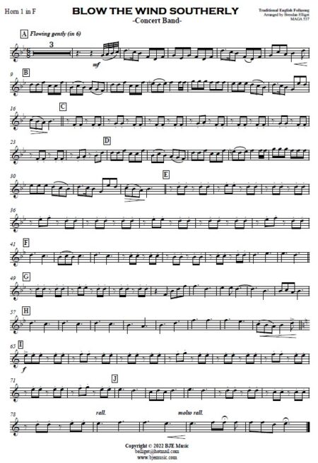 649 FC Blow The Wind Southerly Eb f CONCERT BAND sample page 07