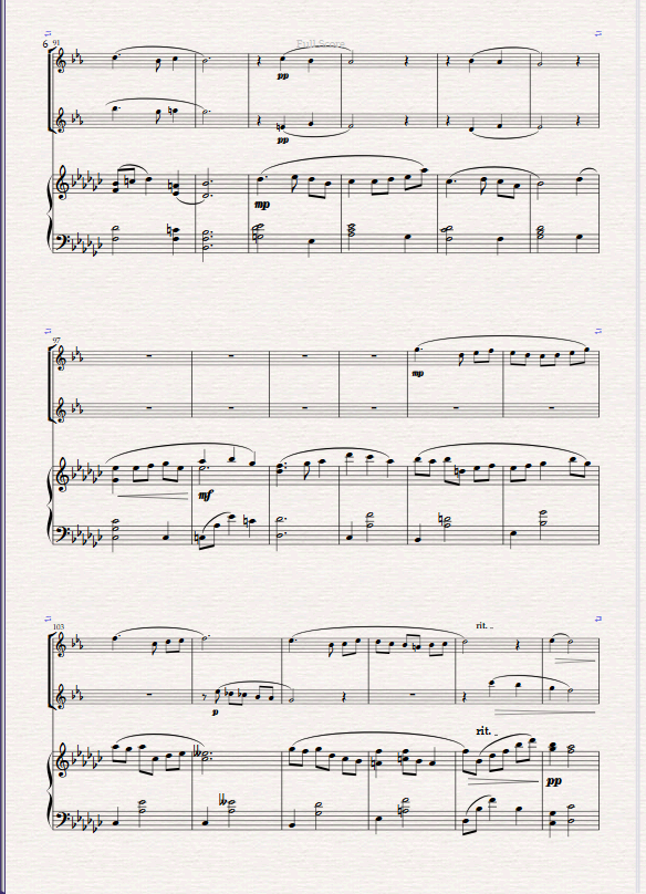 “Valse Sentimentale” Original for Alto Sax Duet and Piano