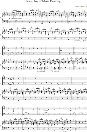 J.S. Bach – Jesu, Joy of Man’s Desiring – Piano Trio