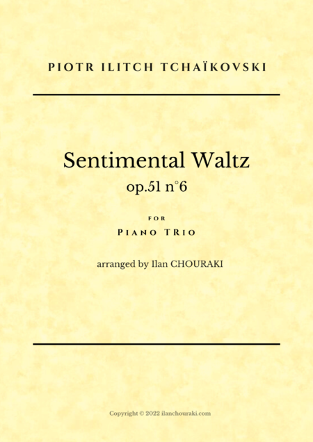 Cover Sentimental Waltz Piano Trio