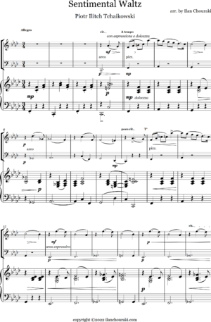 Tchaikovsky – Sentimental Waltz – Piano Trio