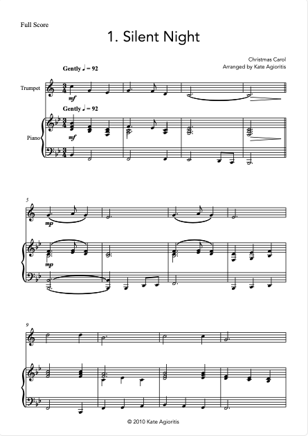 Fifteen Traditional Carols – for Trumpet and Piano