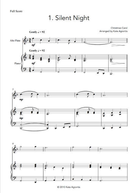 Fifteen Traditional Carols - for Alto Flute and Piano