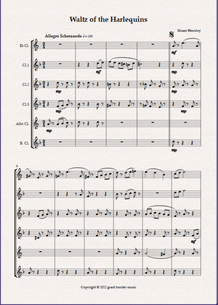 waltz of the harlequins clarinet choir 1 1