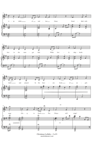 Christmas Lullaby – alto/mezzo piano/vocal