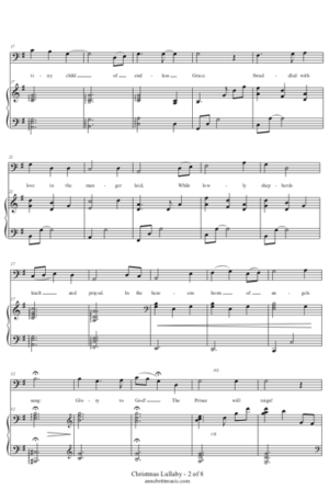 Christmas Lullaby – bass/baritone piano/vocal