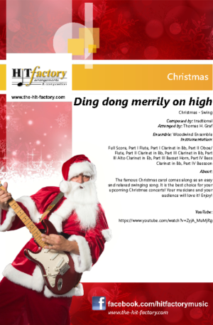 Ding dong merrily on high – Christmas – Swing – Woodwind Ensemble (Flexible)
