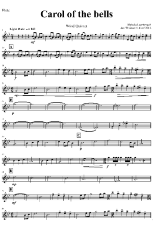 Carol of the Bells – Pentatonix style – Wind Quintet