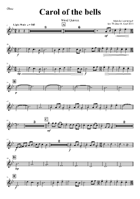 carol of the bells woodwind quintet Seite 07