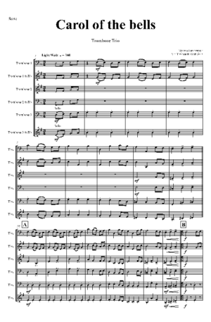 Carol of the Bells – Pentatonix style – Trombone Trio