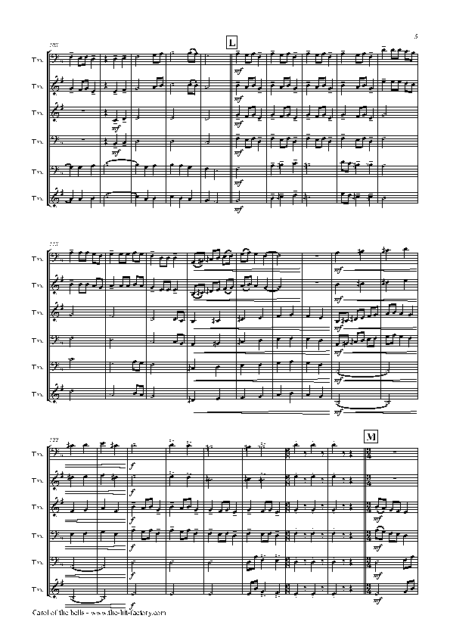 carol of the bells trombone trio Seite 05