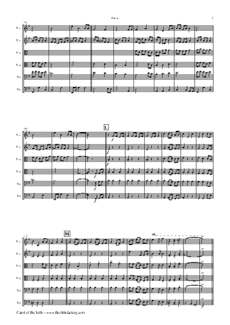 carol of the bells string quintet Seite 05