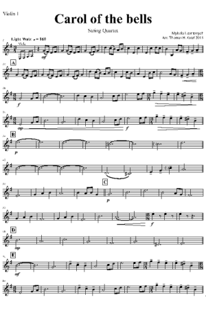Carol of the Bells – Pentatonix style – String Quartet
