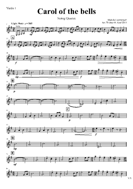 carol of the bells string quartet Seite 05