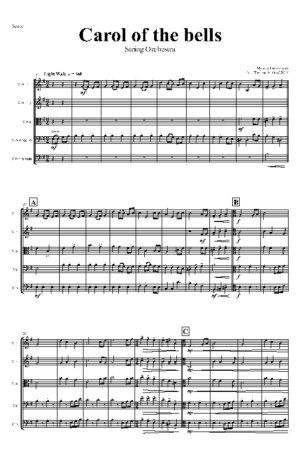 Carol of the Bells – Pentatonix style – String Orchestra