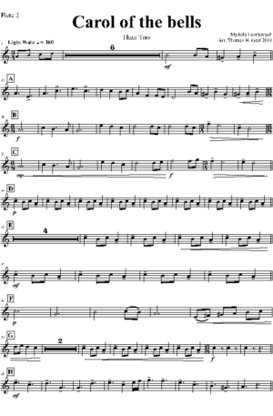 Carol of the Bells – Pentatonix style – Flute Trio