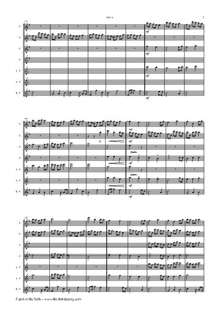 carol of the bells flute quintet Seite 05