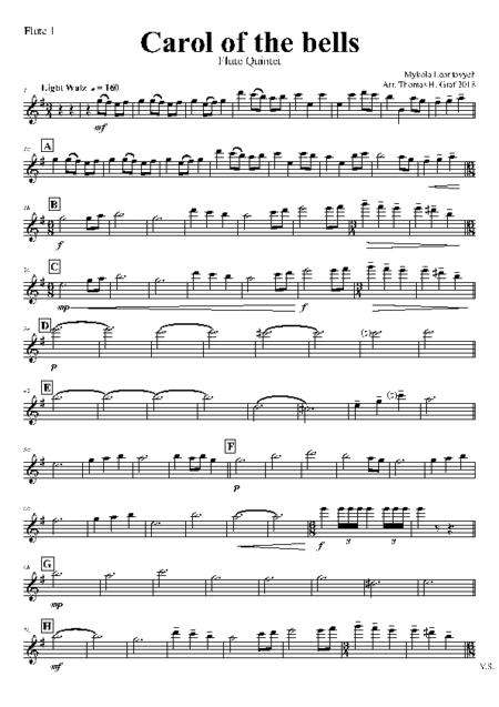 carol of the bells flute quintet Seite 07