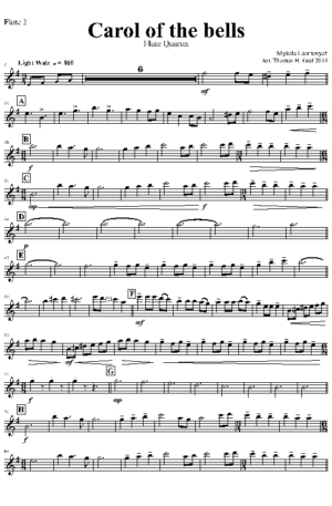 Carol of the Bells – Pentatonix style – Flute Quartet