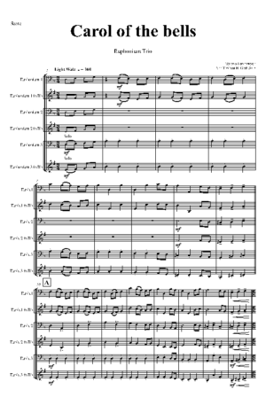 Carol of the Bells – Pentatonix style – Euphonium Trio