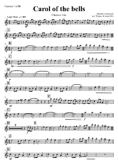 carol of the bells clarinet trio Seite 05