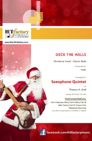 Deck the halls – Christmas Carol Polyphonic – Saxophone Quintet