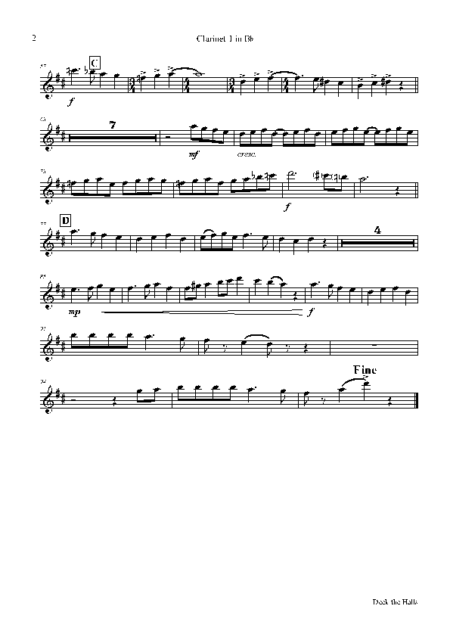 deck the halls clarinet quintet Seite 07